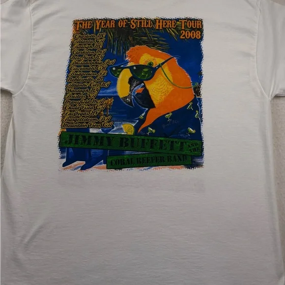 NWOT RARE 2008 JIMMY BUFFETT CONCERT TEE THE YEAR OF STILL HERE TOUR GRAPHIC XL - Picture 7 of 10